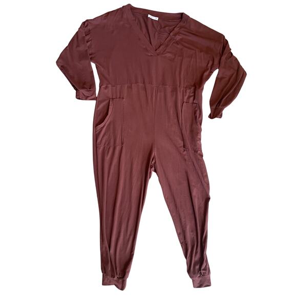 Socialite Pants - Nordstrom Socialite Long Sleeve V Neck Jumpsuit Stretchy Cozy Size Womens Large